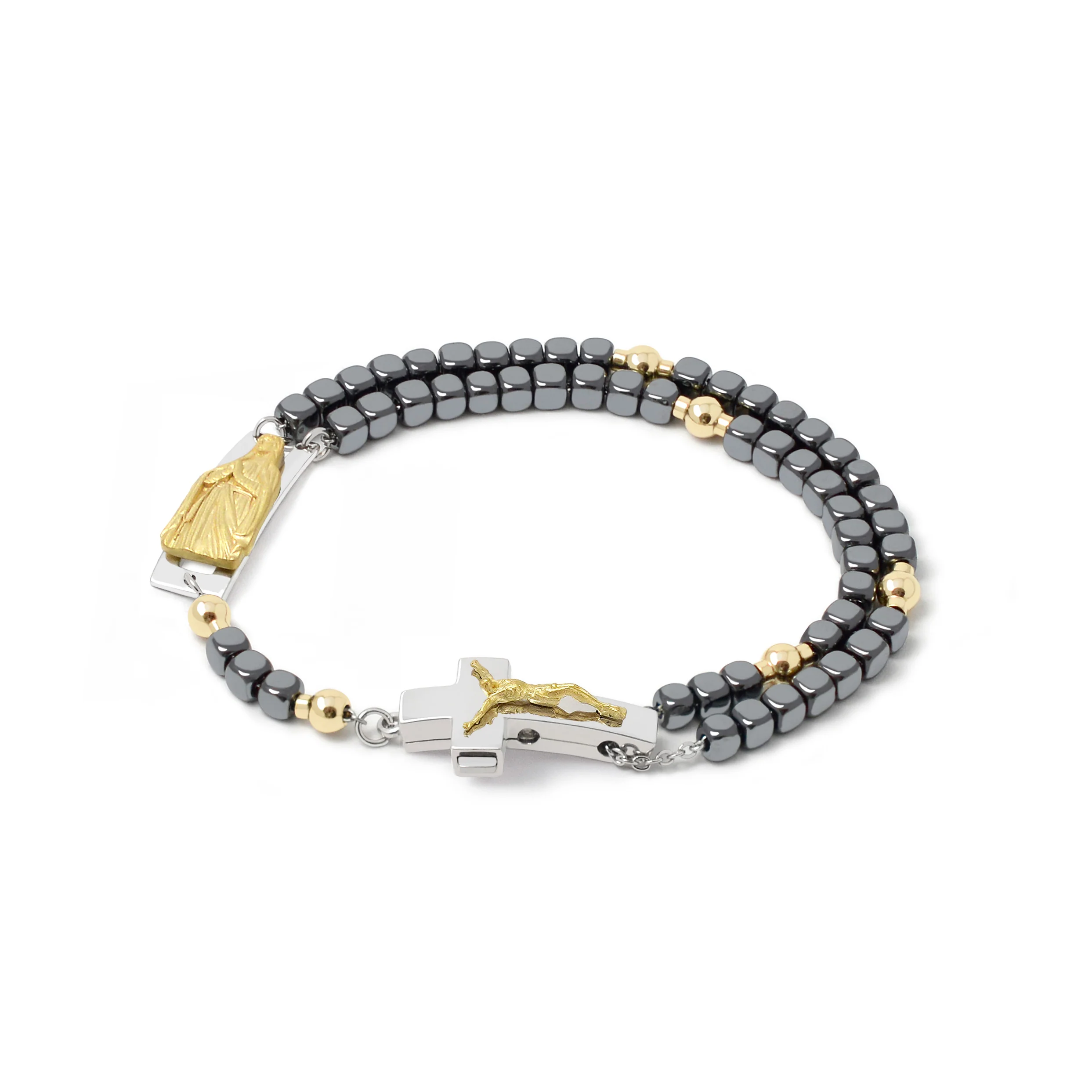 DEVOTIONAL ROSALET® - SQUARE POLISHED HEMATITE BEADS - Image 31