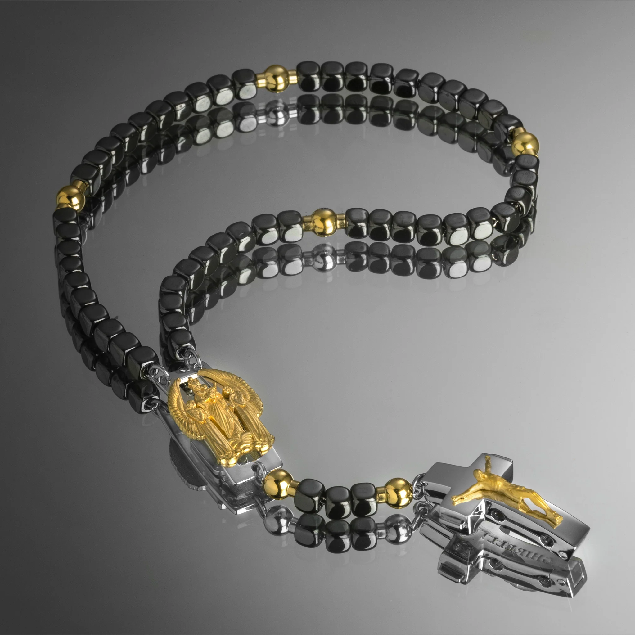 DEVOTIONAL ROSALET® - SQUARE POLISHED HEMATITE BEADS - Image 38