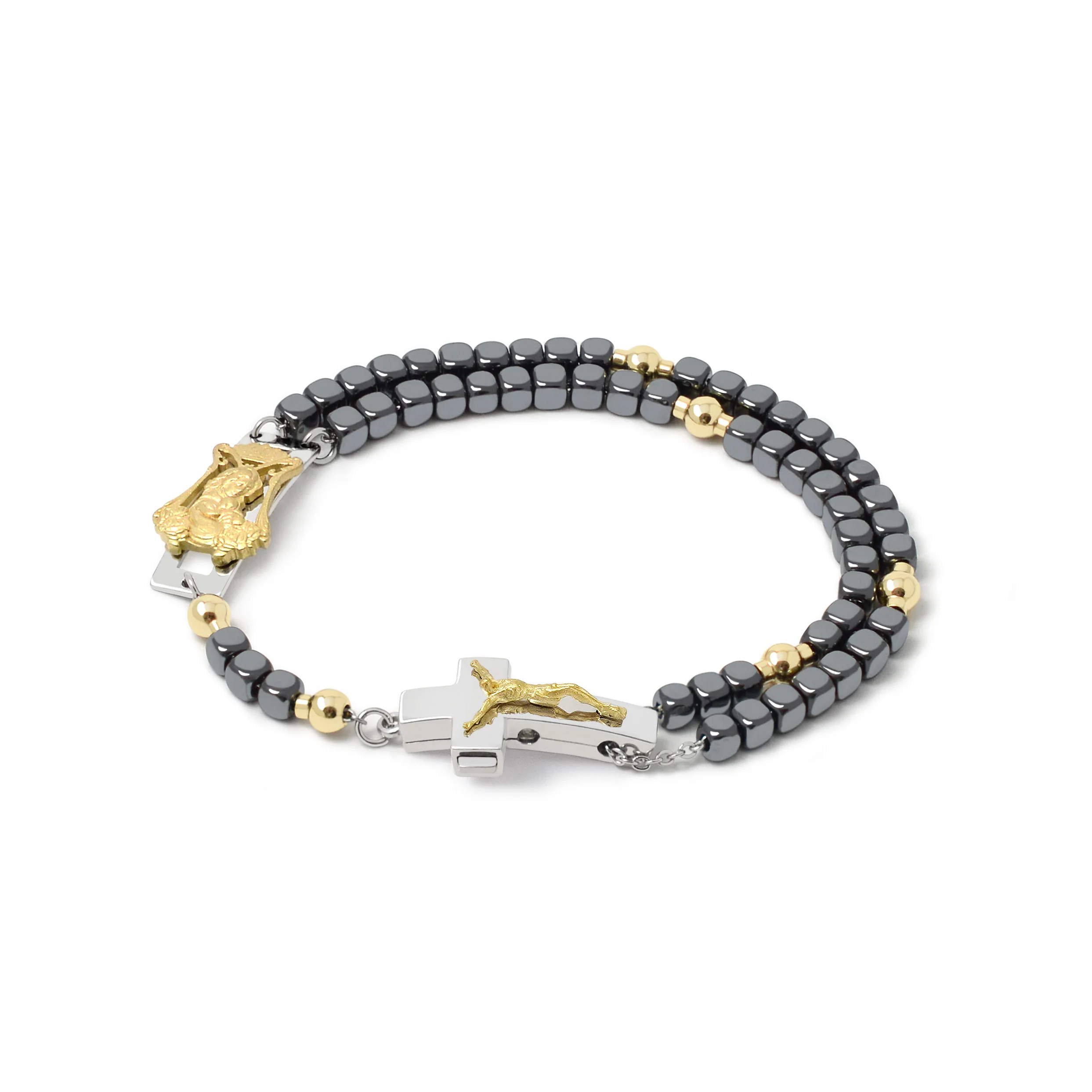 DEVOTIONAL ROSALET® - SQUARE POLISHED HEMATITE BEADS - Image 43