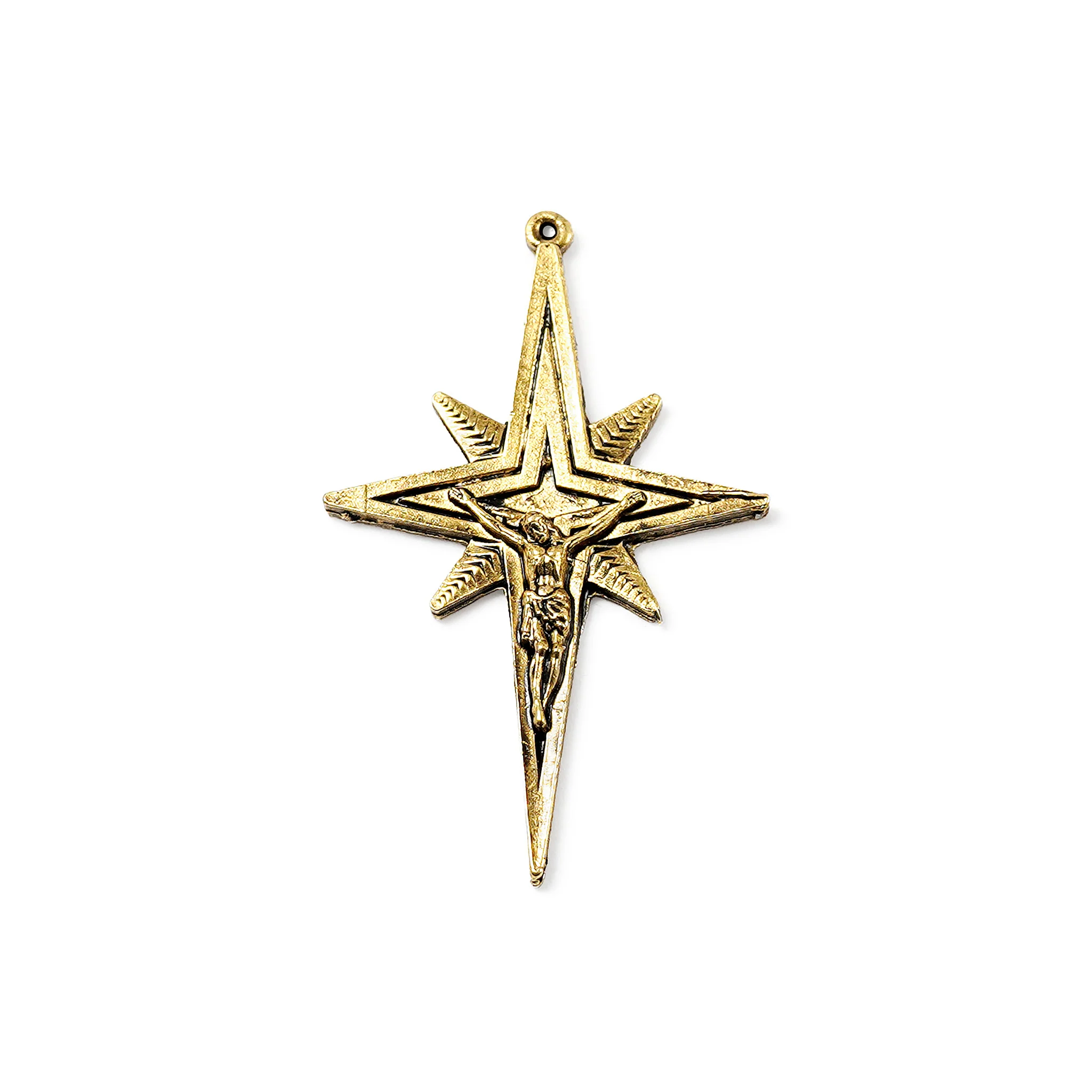 Holy Christmas Nativity Star Gold Rosary - Image 3
