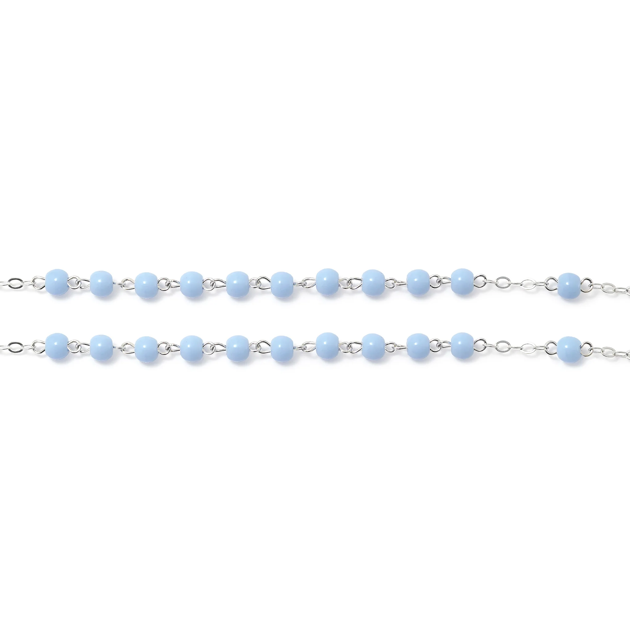 Mary's Motherly Love Collection Sky & Nickel Rosary - Image 6