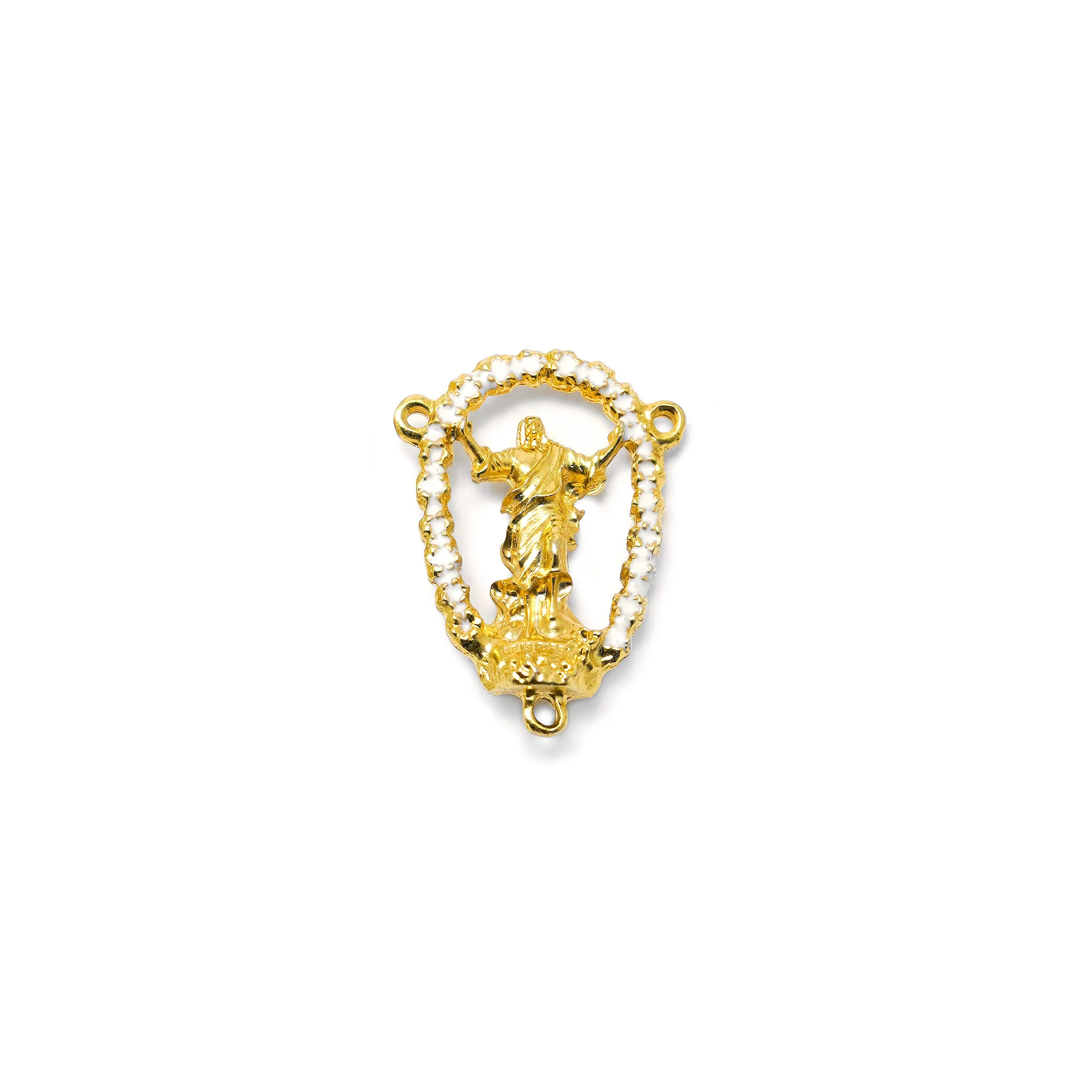 Holy Easter Gold Rosary with crystal beads - Image 4