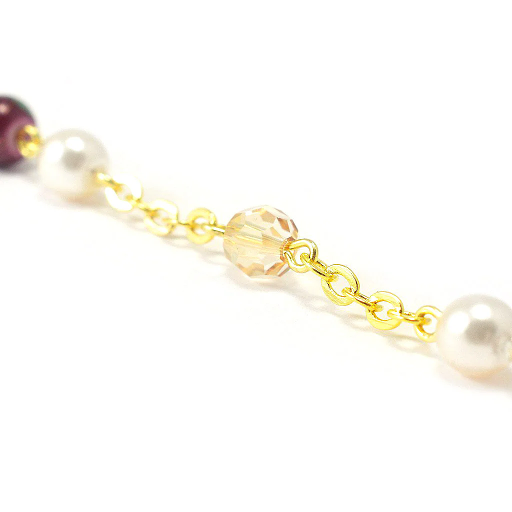 Holy Easter Gold Rosary with crystal beads - Image 7