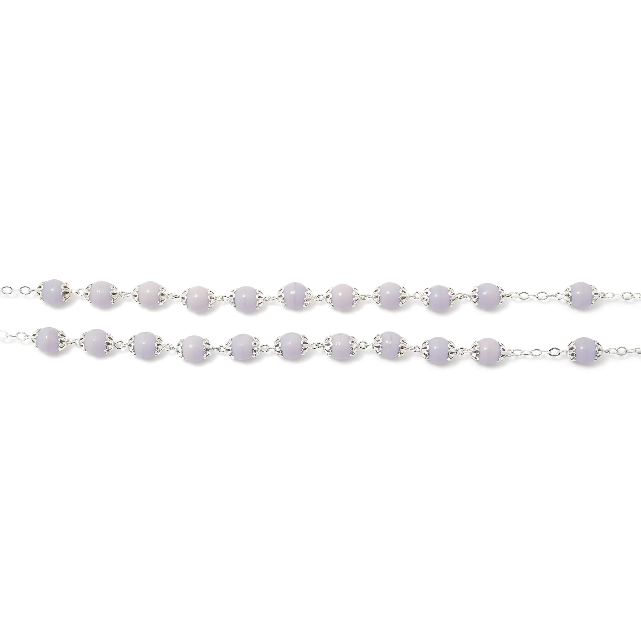Mary's Motherly Love Collection Lilac & Silver Rosary - Image 5