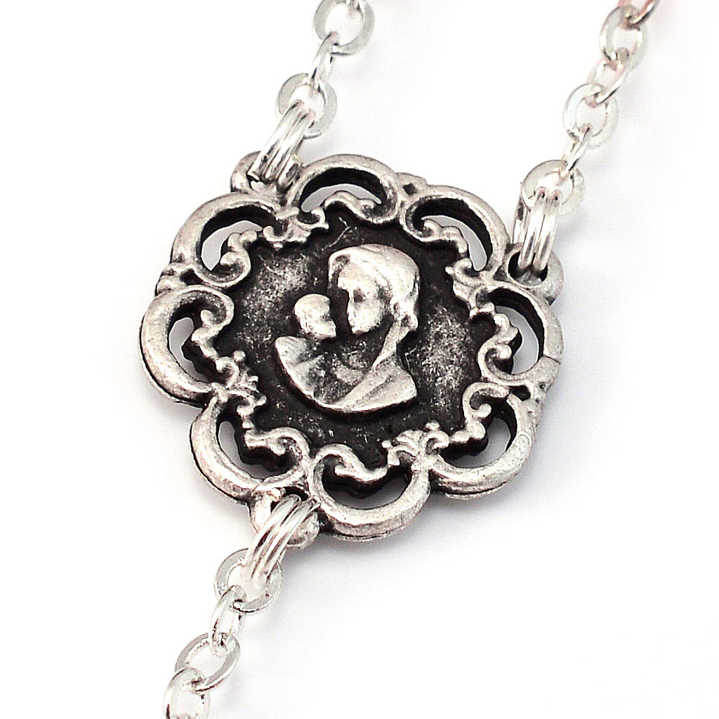 Motherly Embrace Decade Rosary, Sky Blue - Image 3