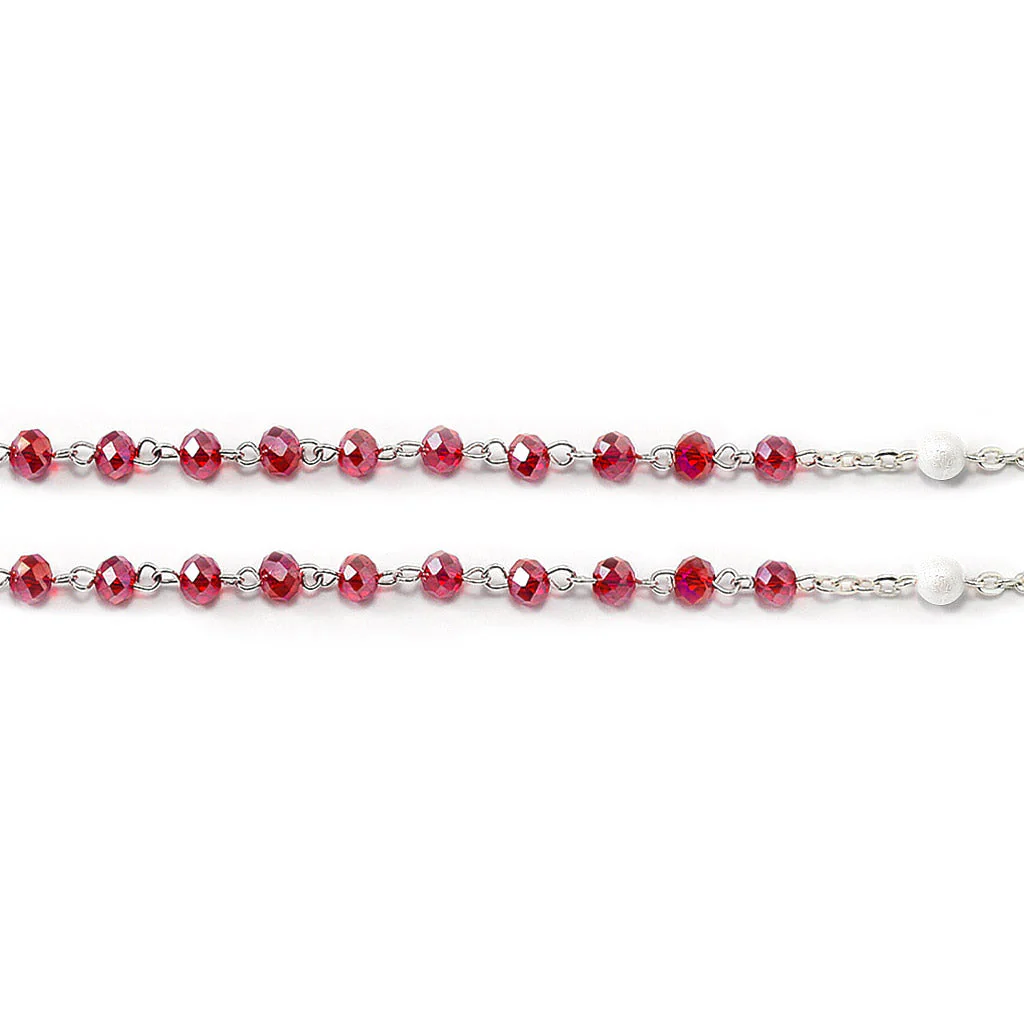 Our Lady of Fatima Rosary with Red & White Beads - Image 6