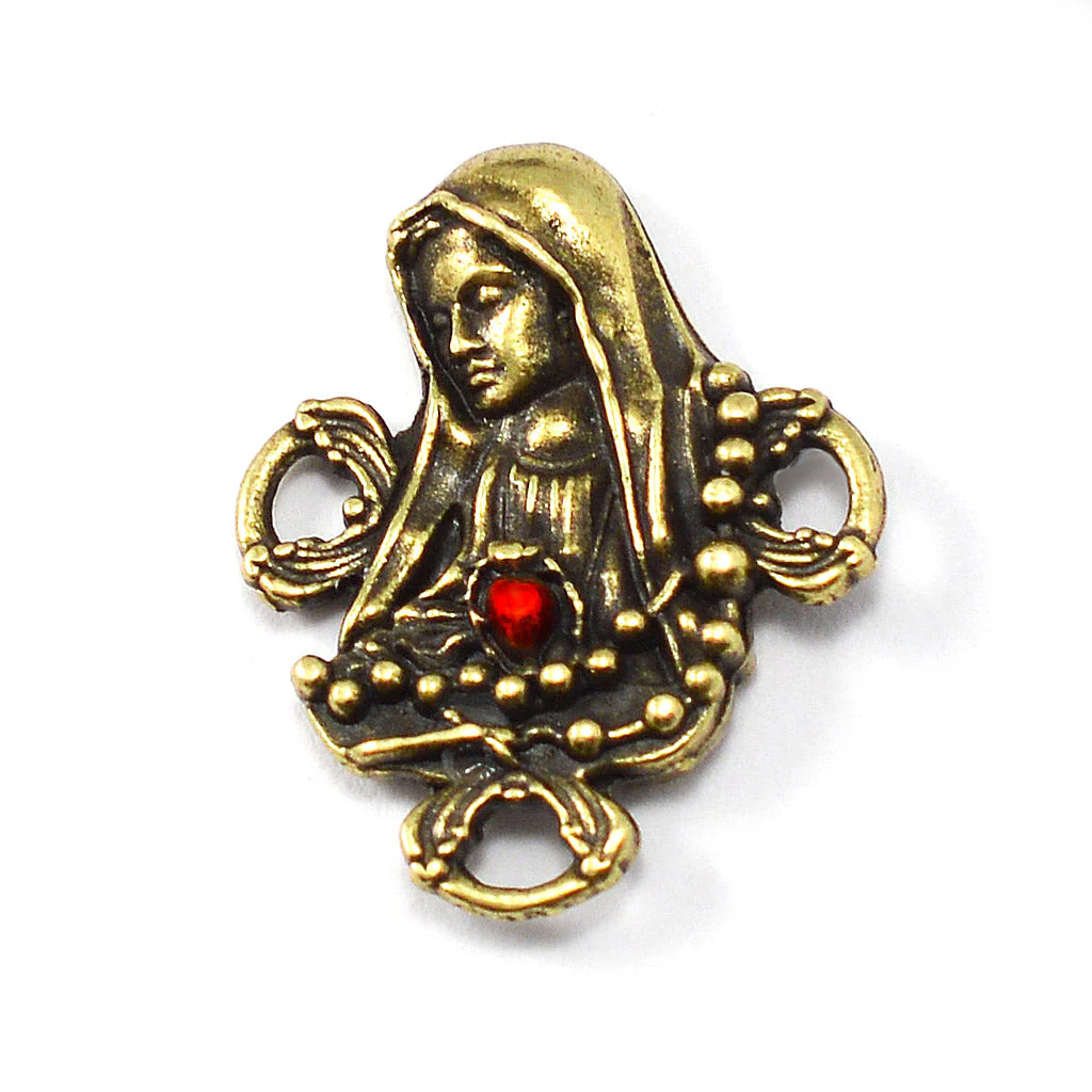 Our Lady of Fatima Rosary with Italian Olivewood Beads - Image 4