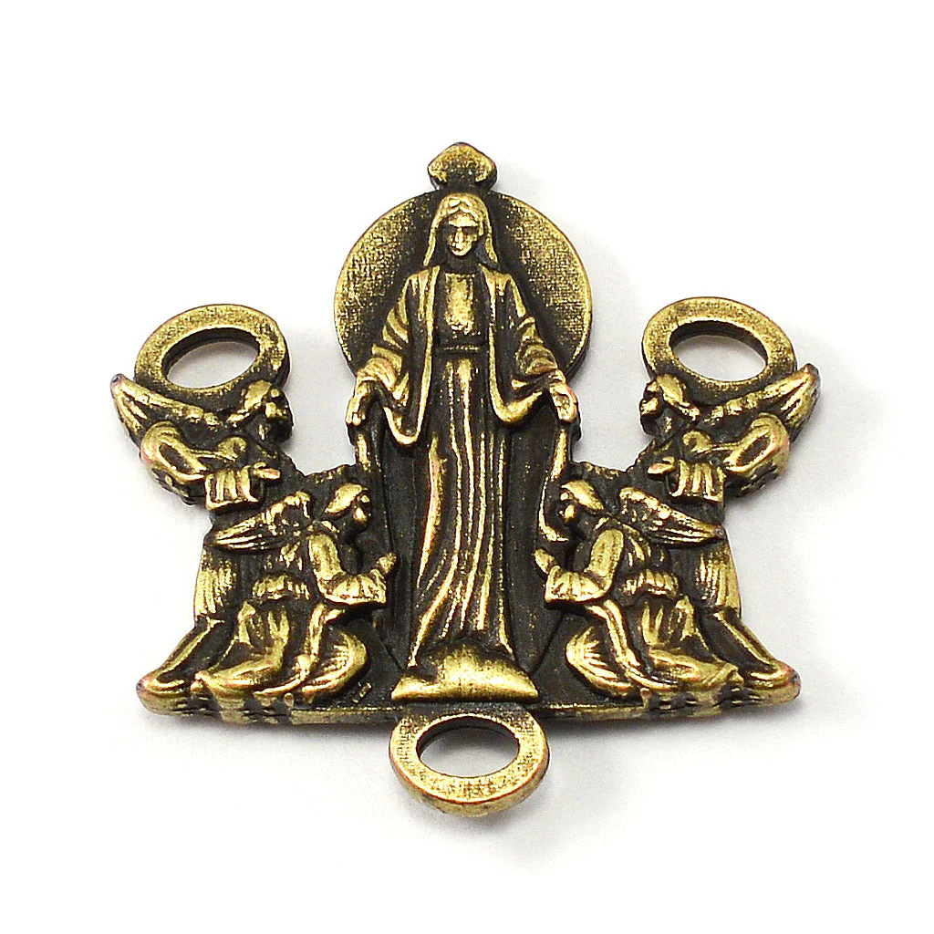 Our Lady of Lourdes 160th Anniversary Rosary, Antique Bronze - Image 4