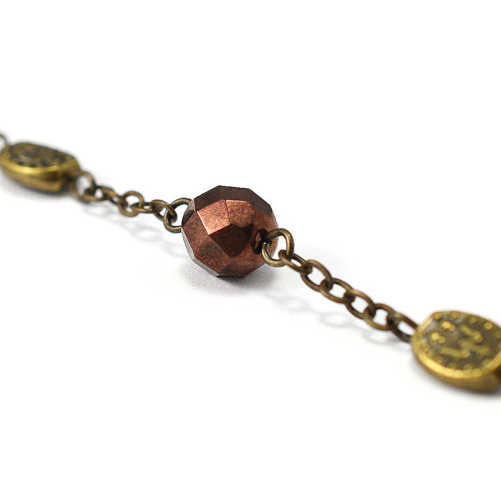 Our Lady of Lourdes 160th Anniversary Rosary, Antique Bronze - Image 6