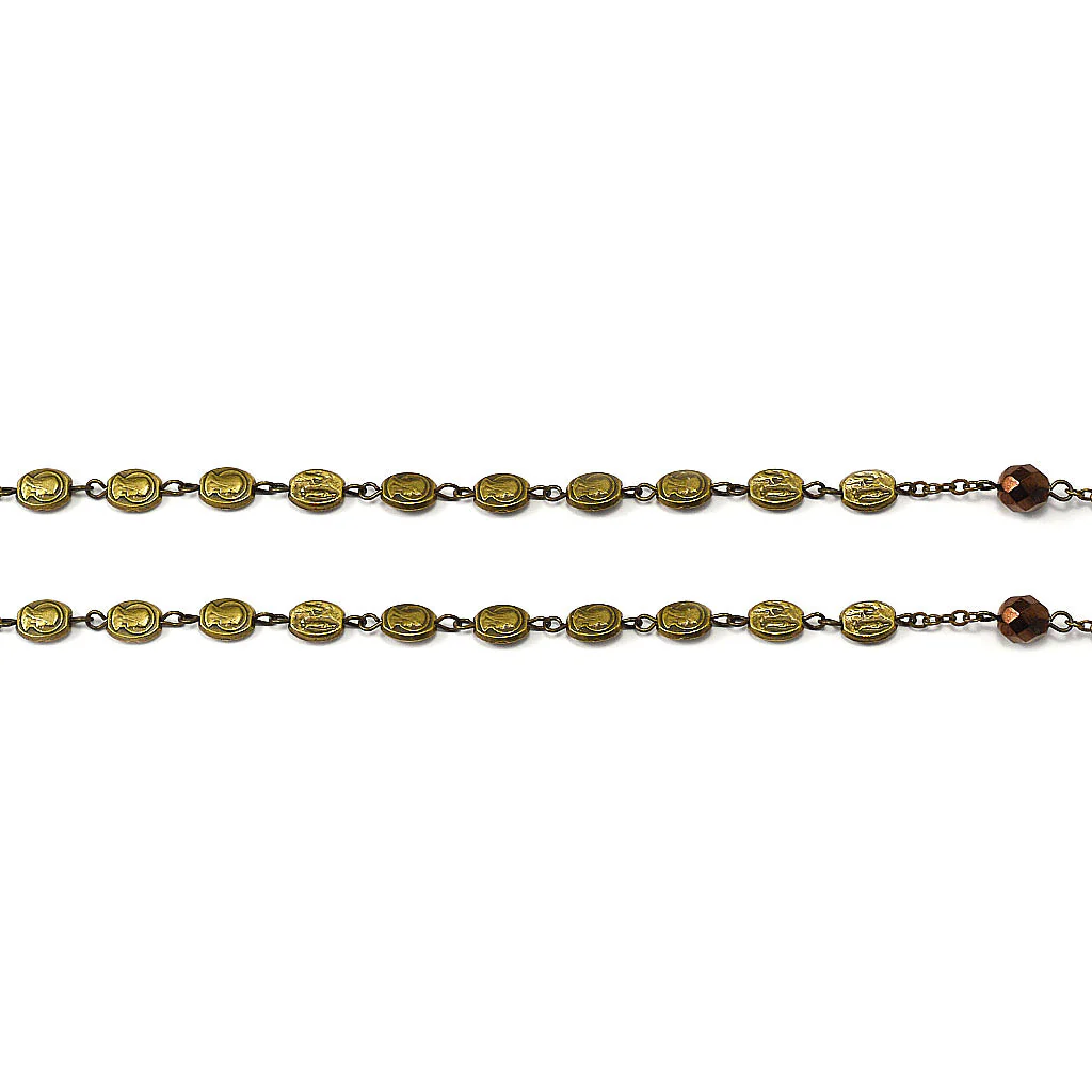 Our Lady of Lourdes 160th Anniversary Rosary, Antique Bronze - Image 7