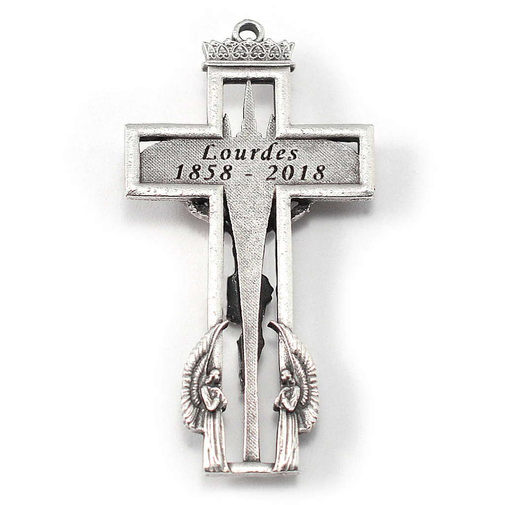 Our Lady of Lourdes 160th Anniversary Tricolor Medal Rosary - Image 3