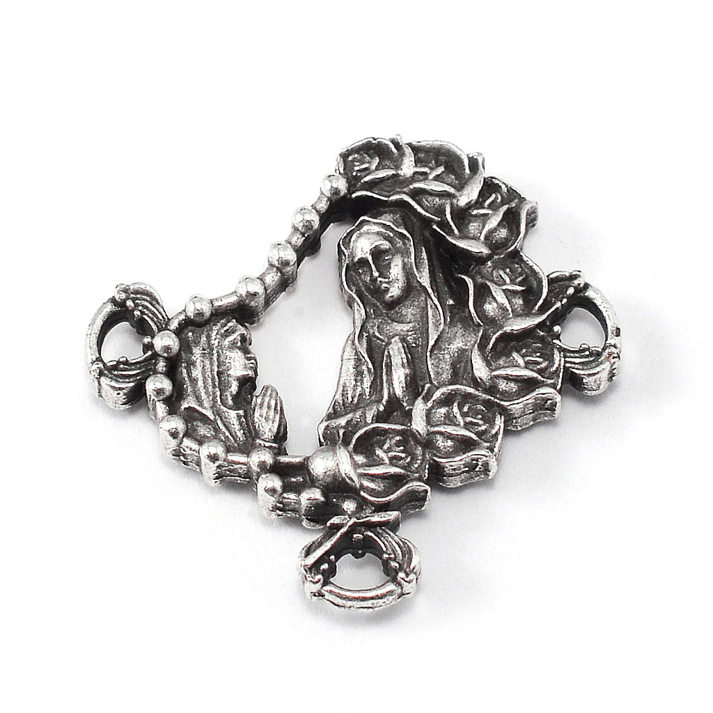 Our Lady of Lourdes 160th Anniversary Tricolor Medal Rosary - Image 4