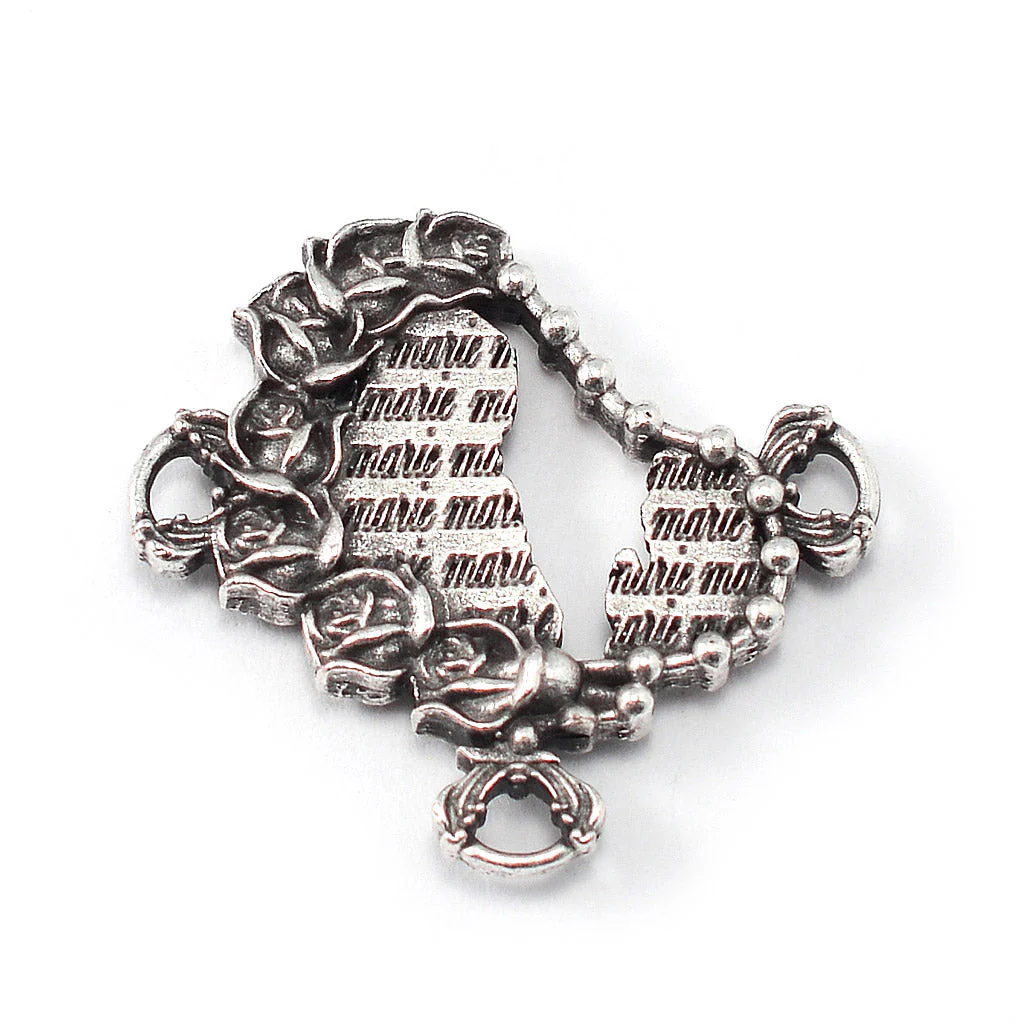 Our Lady of Lourdes 160th Anniversary Tricolor Medal Rosary - Image 5