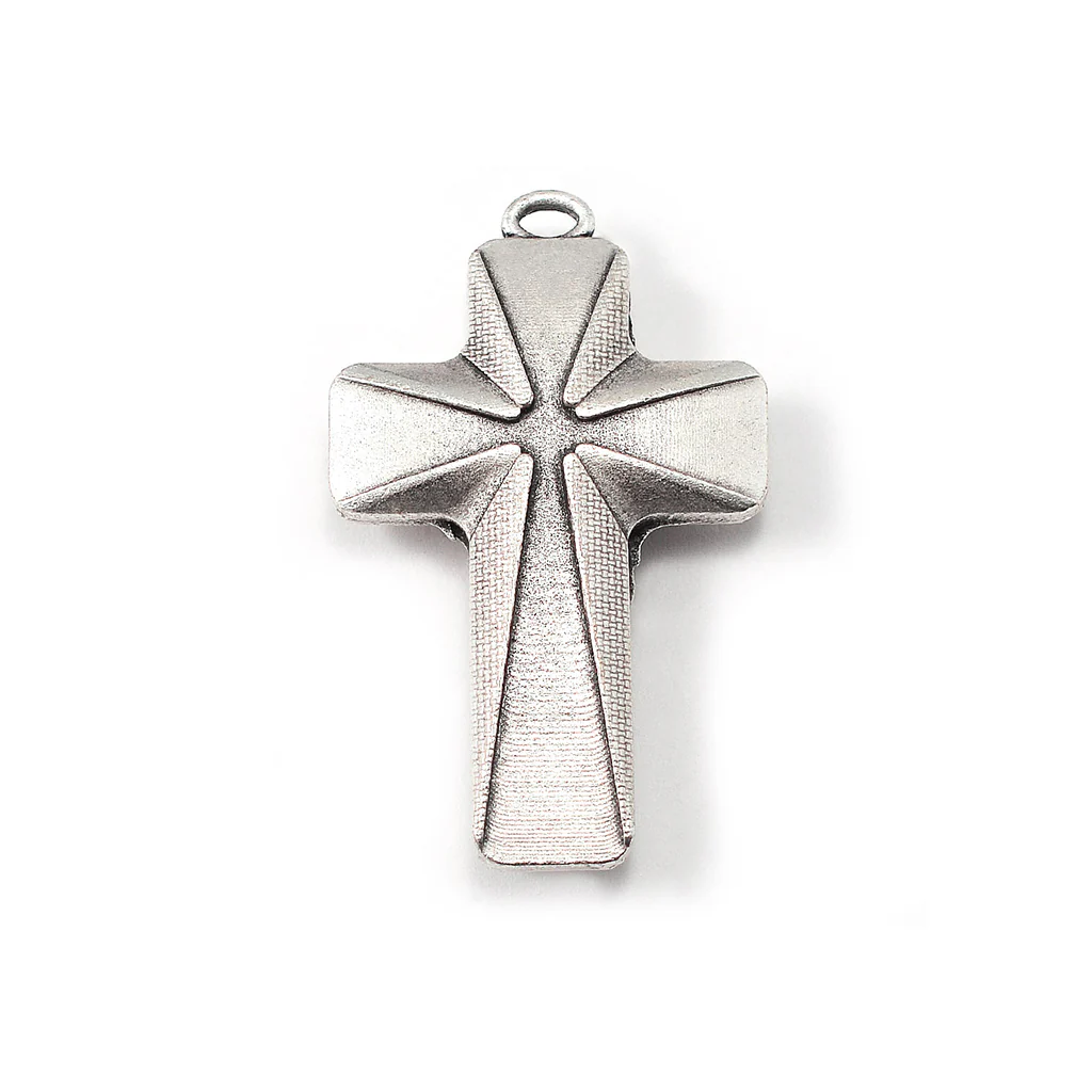 Rosaries for Men in Antique Silver with Faceted Beads - Image 3