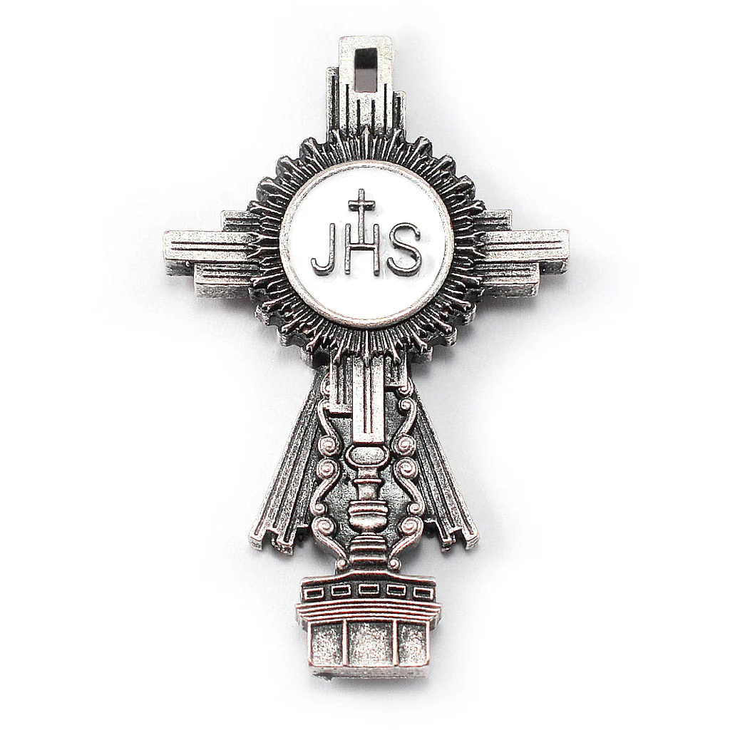 Saint John Paul II Rosary, Blush & Silver - Image 3