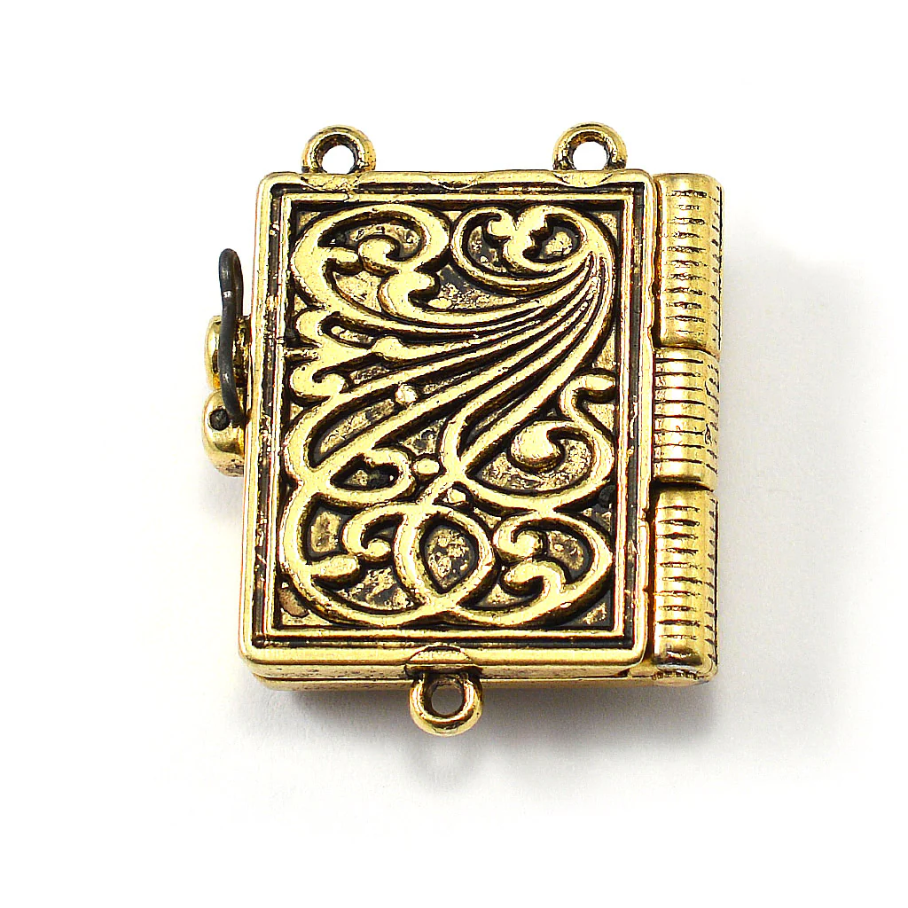 Saint Benedict Booklet Rosary with Italian Wood Beads & Gold - Image 6