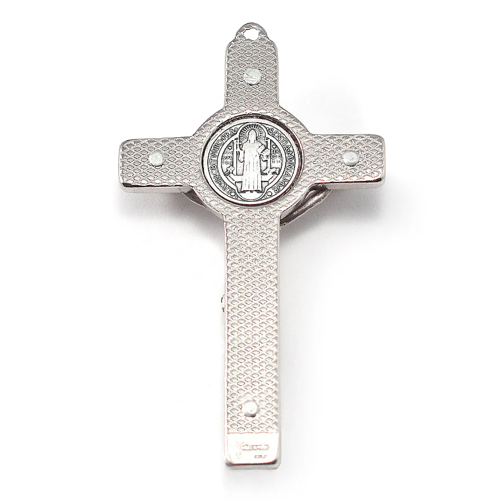 Saint Benedict Booklet Rosary, Italian Wood & Silver - Image 3