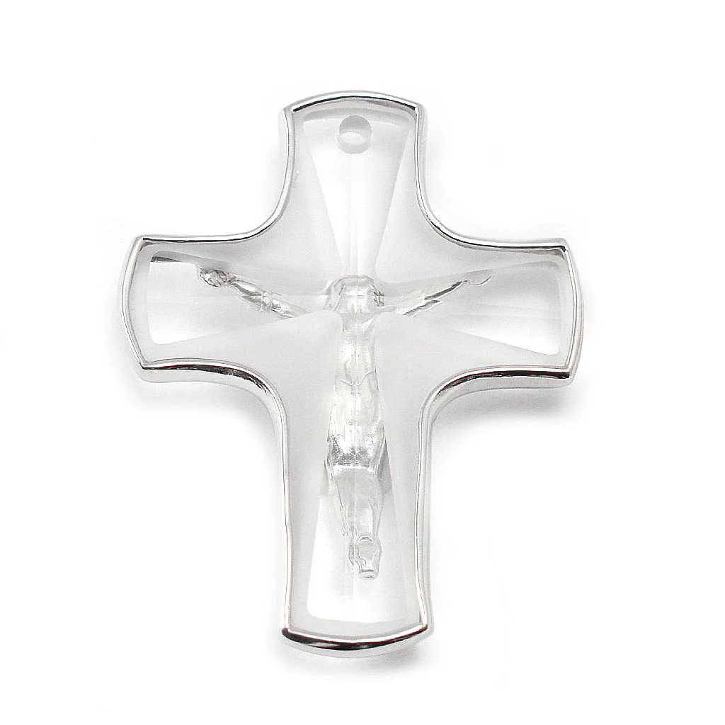 Crystal Cross Pendant with Sterling Silver, Large - Image 4